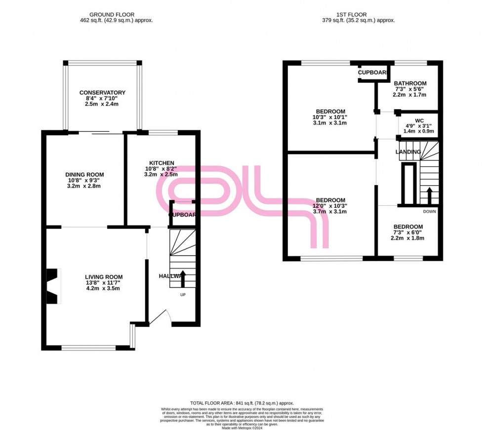 Floorplan for Goose Cote Way, Oakworth, Keighley