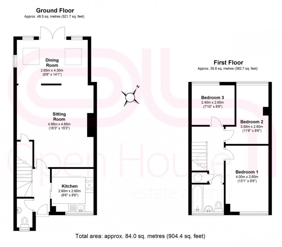 Floorplan for Exeter Close, Trumpington