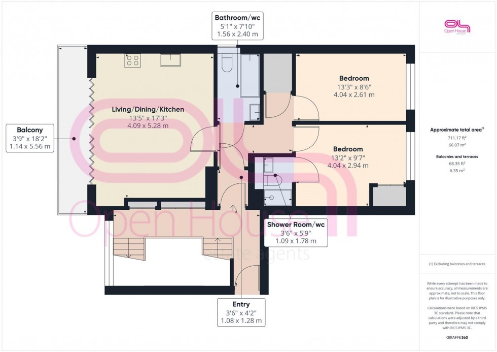 Floorplan for South Coast Road, Peacehaven