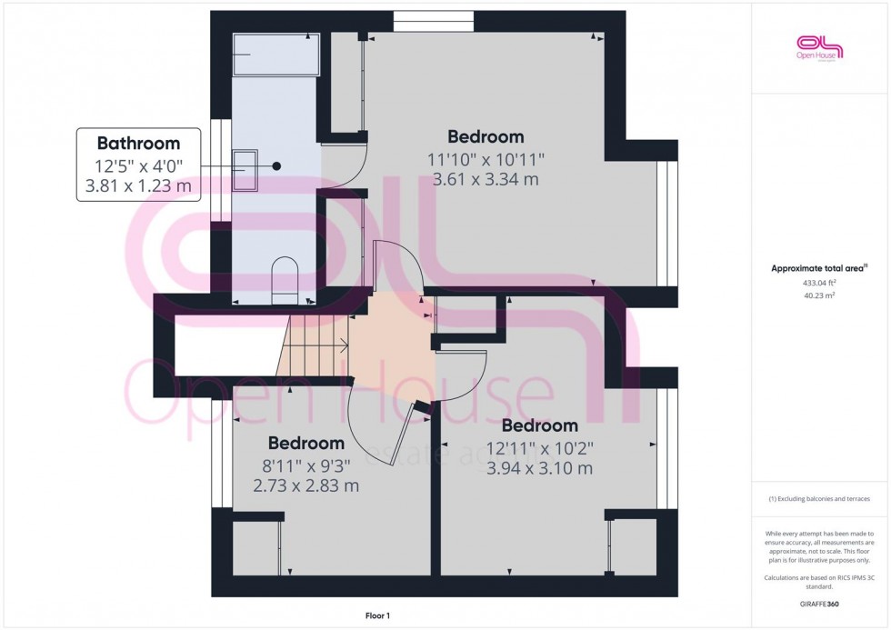 Floorplan for Neville Road, Peacehaven