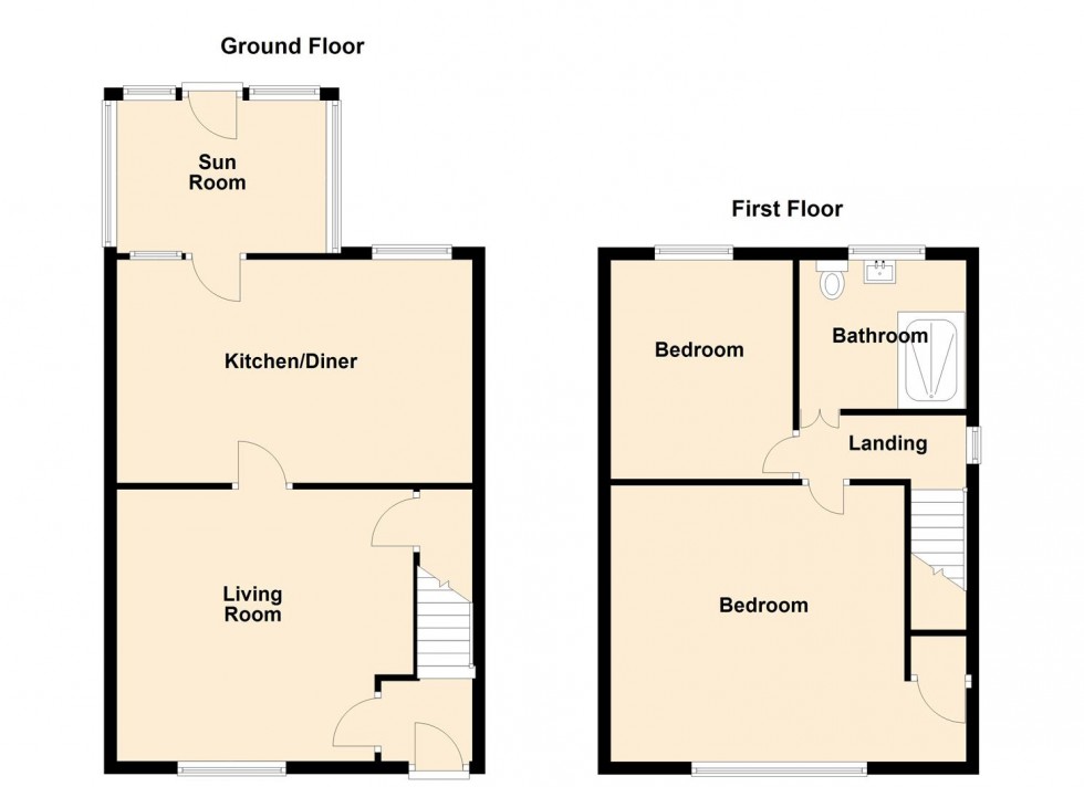 Floorplan for Mill Crescent, Cannock