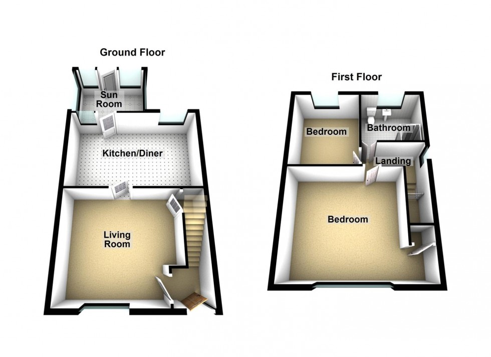 Floorplan for Mill Crescent, Cannock