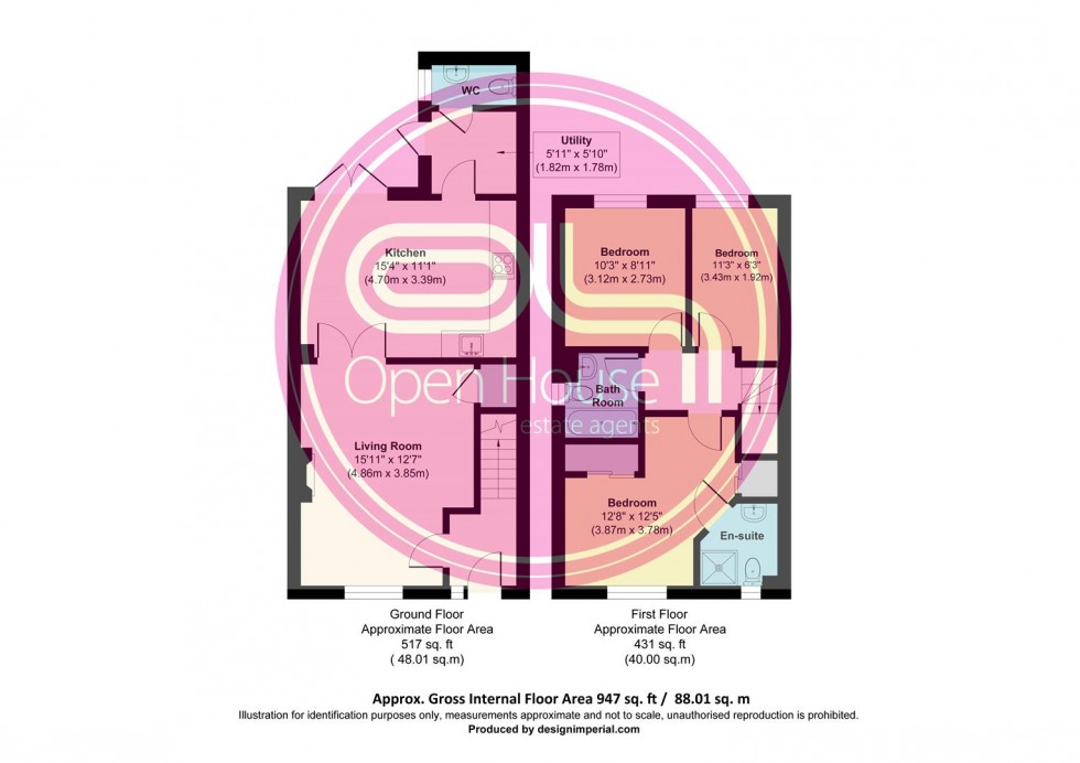 Floorplan for Lamplight Way, Castle Gresley
