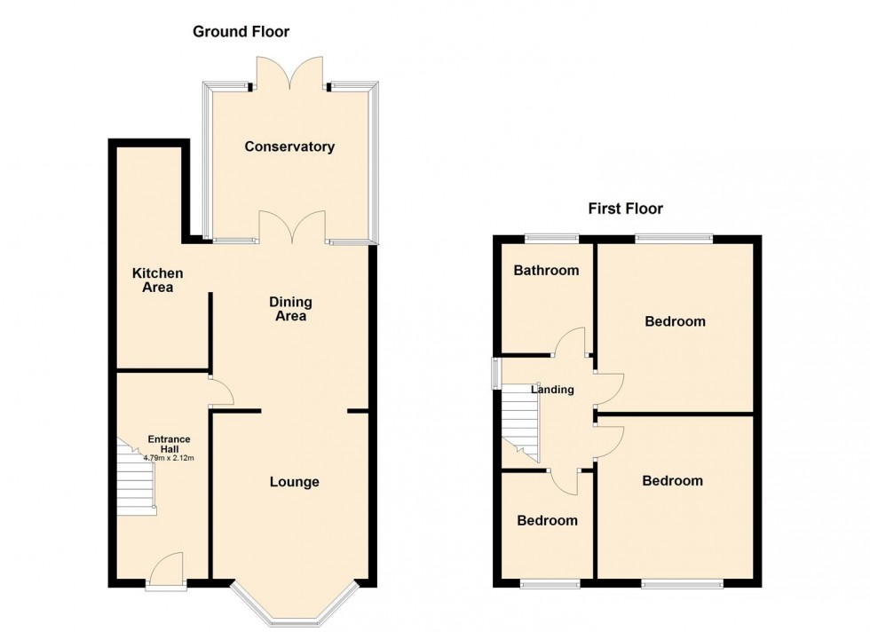 Floorplan for Heath Street, Hednesford