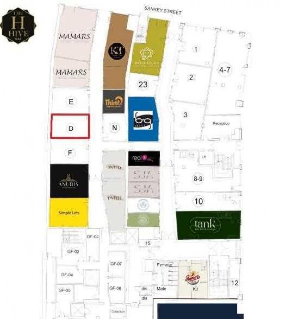 Floorplan for Unit 17, The Hive, 27-31 Sankey Street, Warrington WA1 1XG