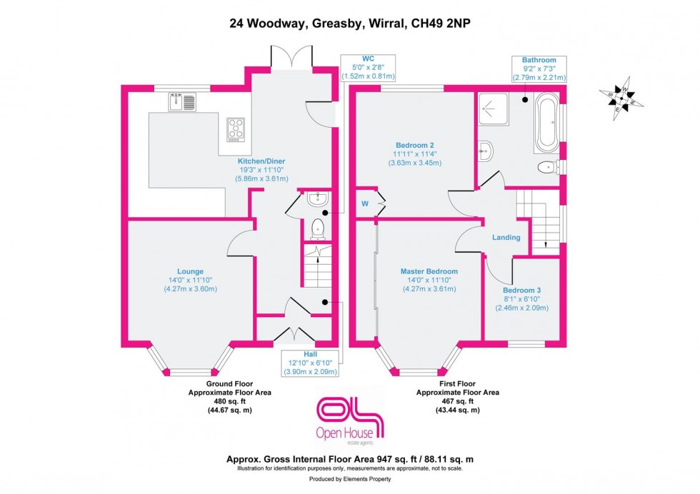 Floorplan for Woodway, Wirral