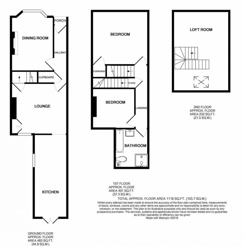 Floorplan for Victoria Terrace, Stafford