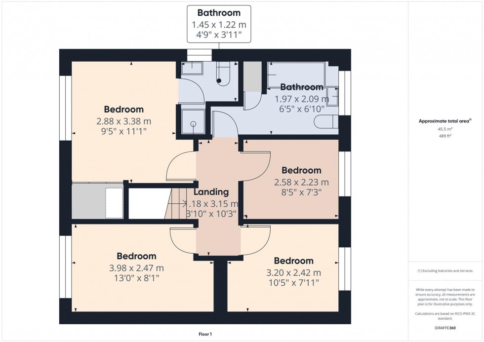 Floorplan for Pershore Drive, Burton-on-Trent