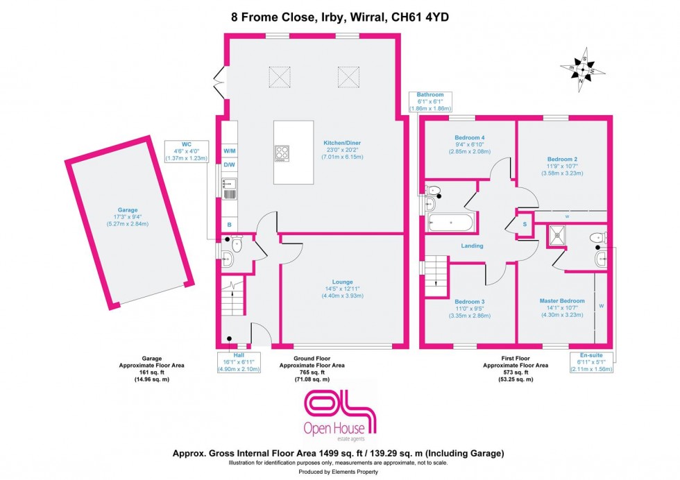 Floorplan for Frome Close, Wirral