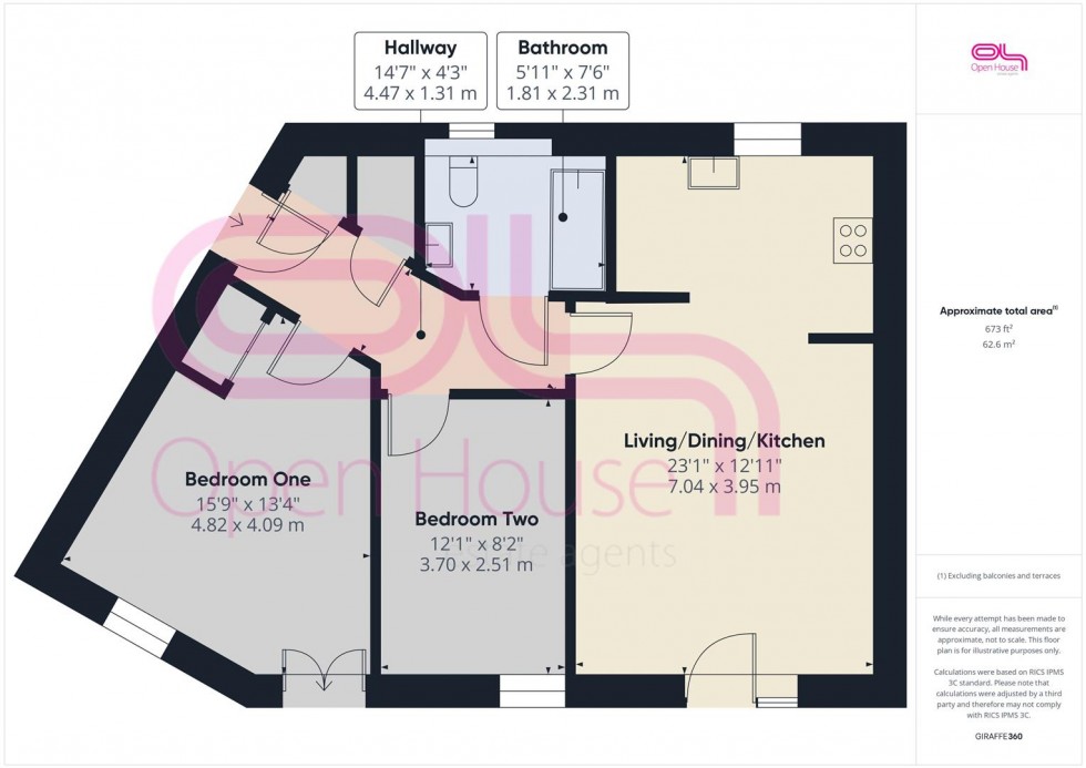 Floorplan for Montreal Close, Peacehaven