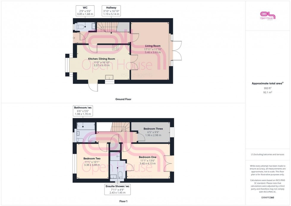 Floorplan for Friars Close, Peacehaven