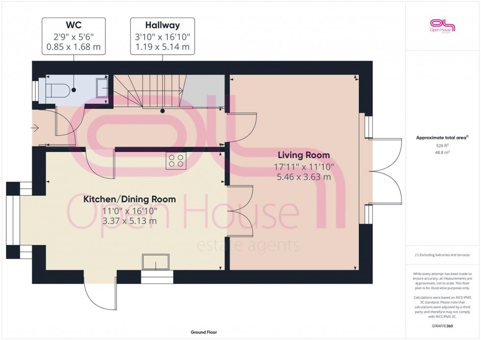 Floorplan for Friars Close, Peacehaven