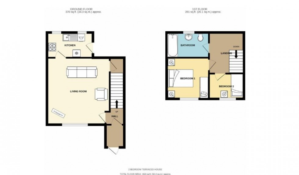 Floorplan for Ashbrow Road, Huddersfield, HD2