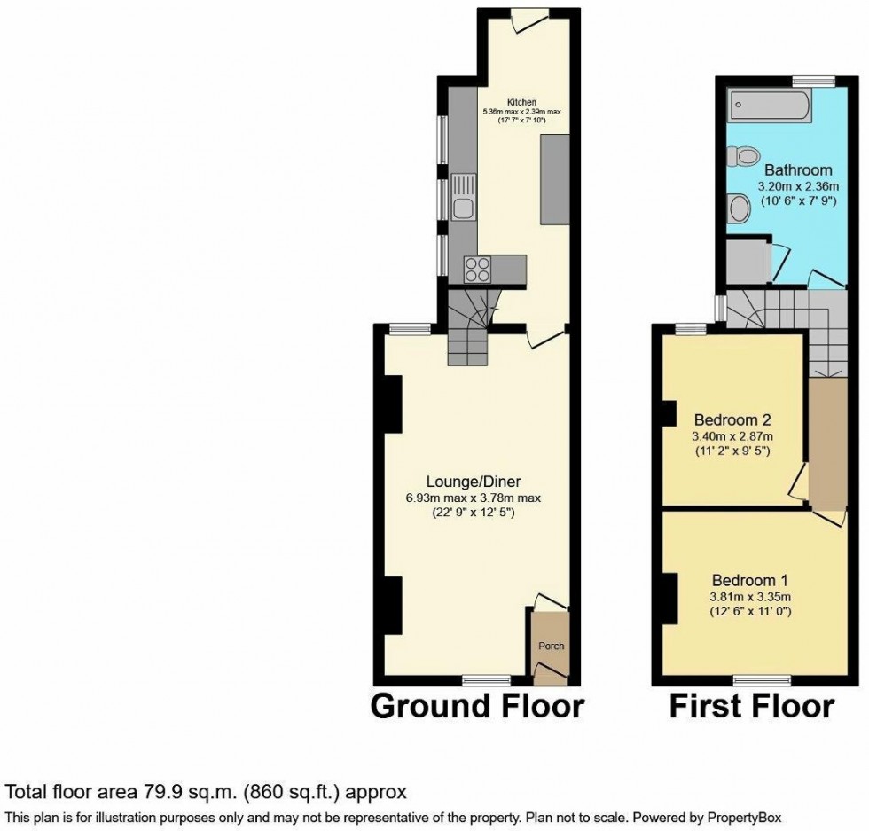 Floorplan for Cleveland Street, Grimsby