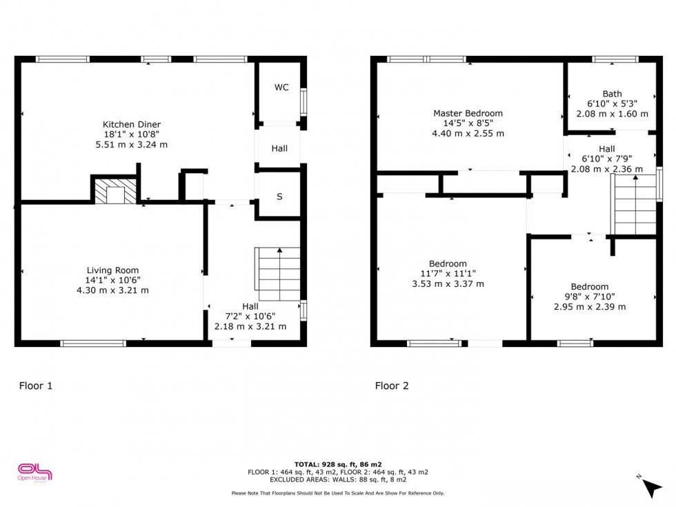 Floorplan for Cumberland Road, Burton-On-Trent