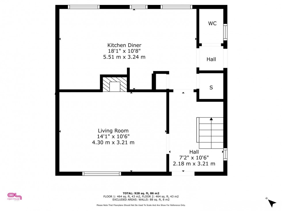 Floorplan for Cumberland Road, Burton-On-Trent