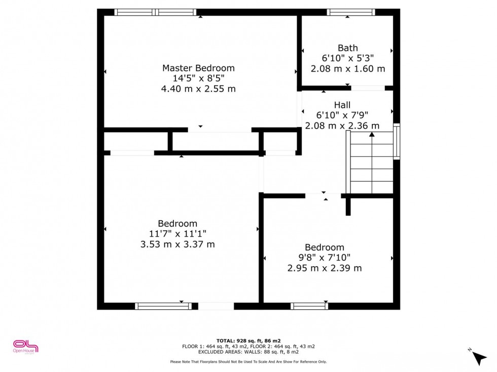 Floorplan for Cumberland Road, Burton-On-Trent