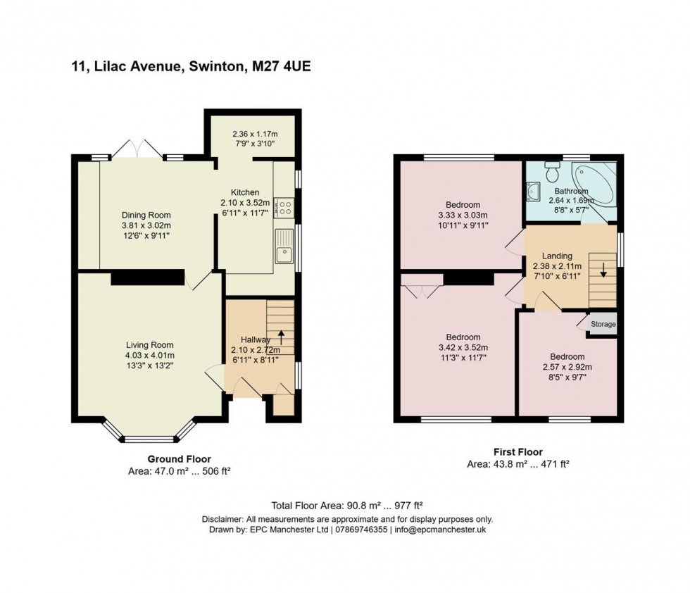 Floorplan for Lilac Avenue, Swinton