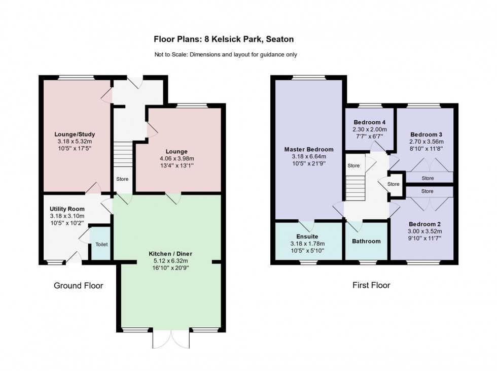 Floorplan for Kelsick Park, Seaton, Workington