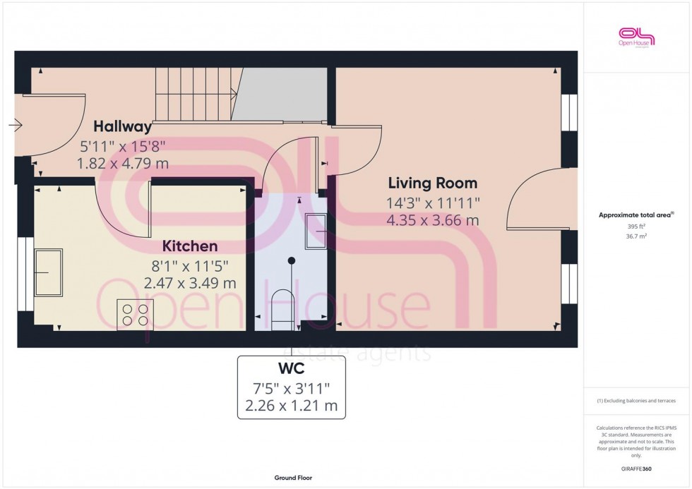 Floorplan for Flint Way, Peacehaven