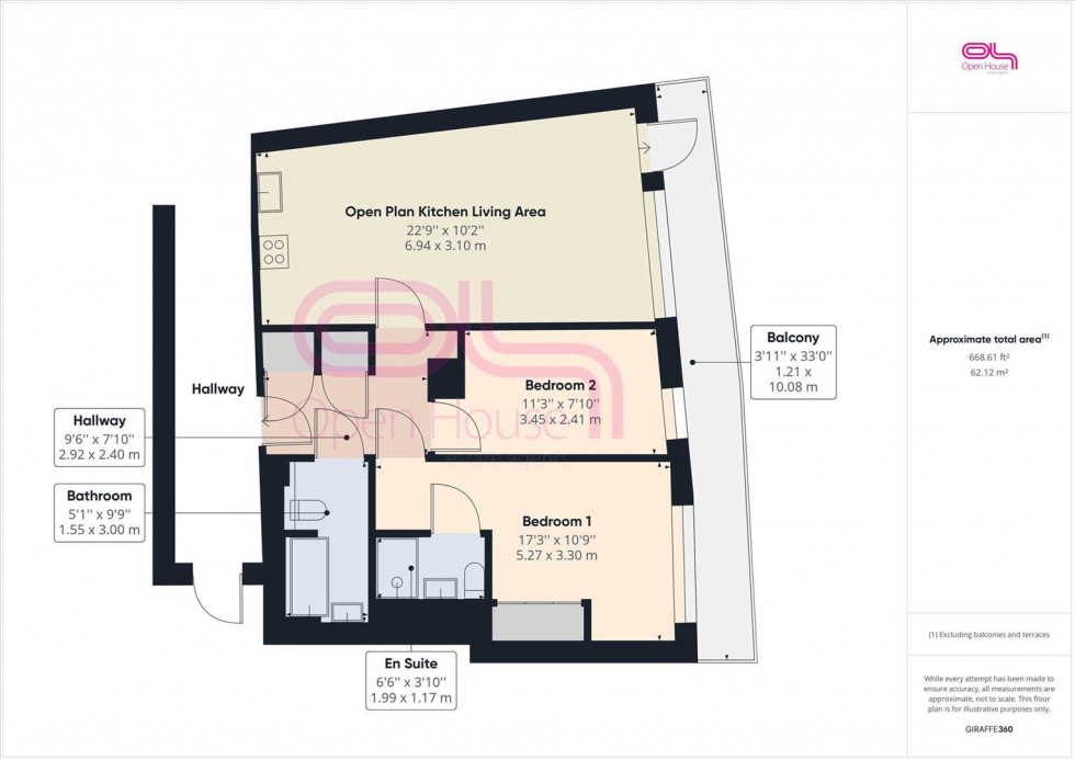 Floorplan for Flat 9 Grand Ocean,Longridge Avenue,Saltdean