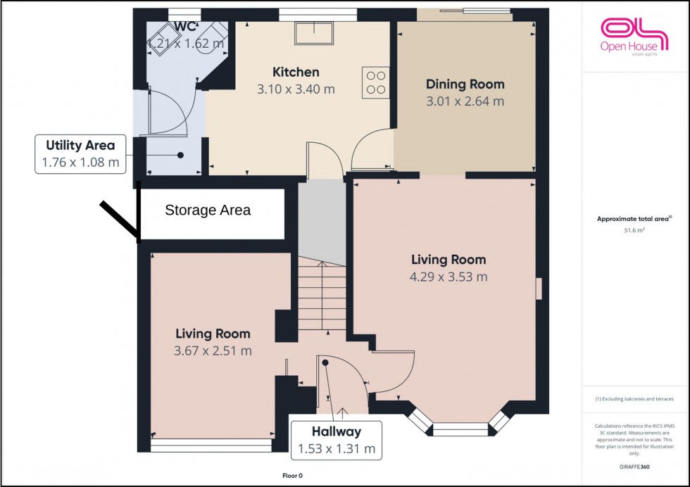 Floorplan for Penzance Way, Stafford