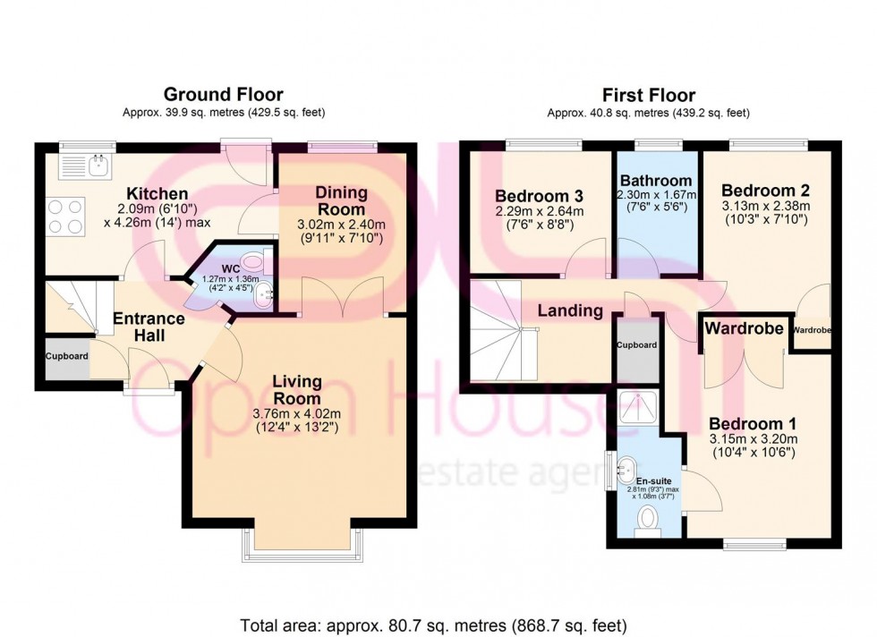 Floorplan for Kaskelot Way, Hempsted