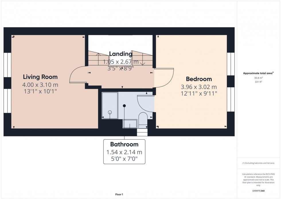 Floorplan for Sunderland Close, Church Gresley