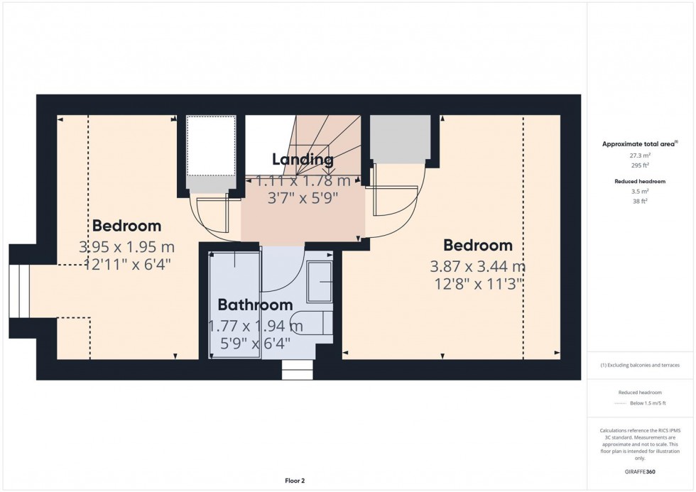 Floorplan for Sunderland Close, Church Gresley