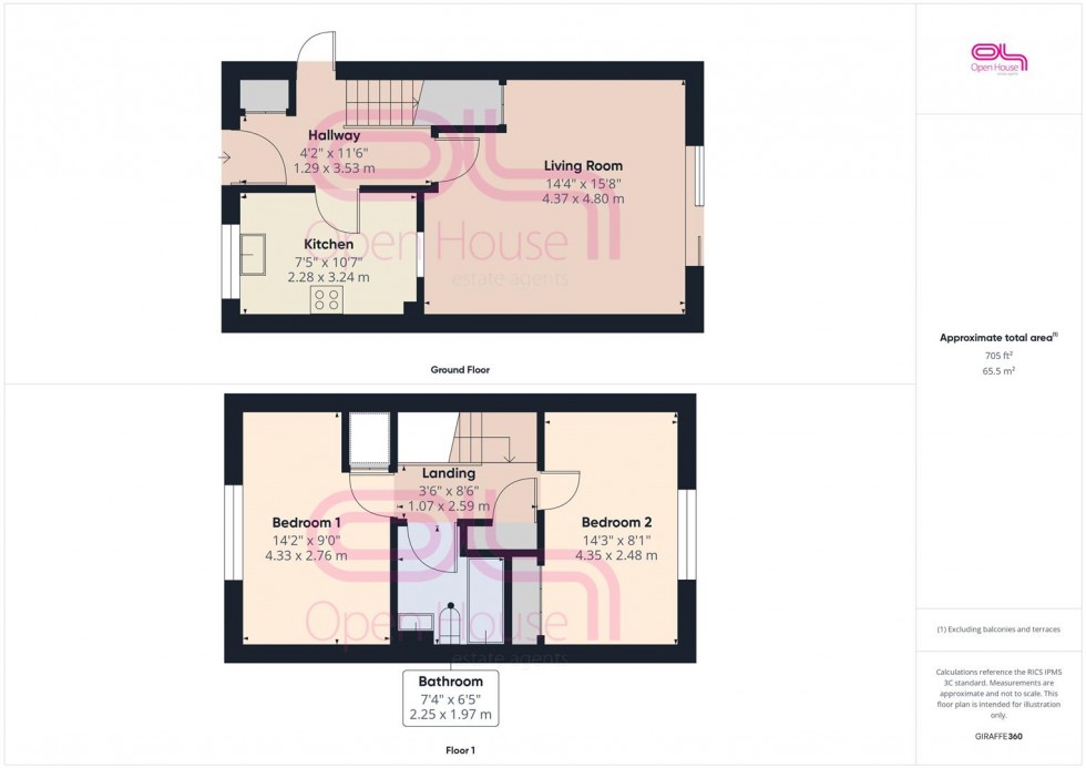 Floorplan for Hawthorn Rise, Newhaven