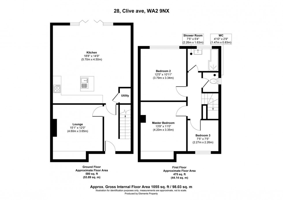 Floorplan for Clive Avenue, Warrington