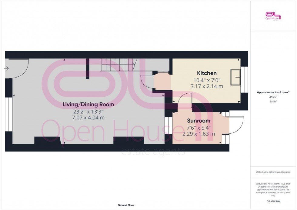 Floorplan for Lewis Close, Newhaven