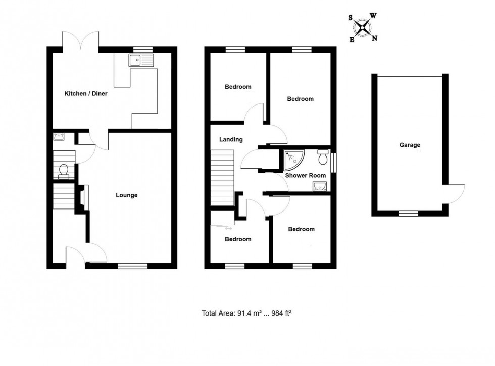 Floorplan for Victoria Road, Stowmarket, IP14