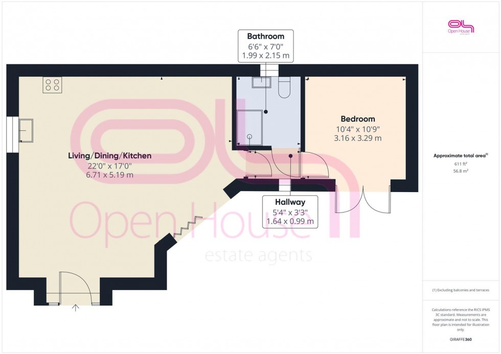 Floorplan for Cliff Gardens, Telscombe Cliffs, Peacehaven