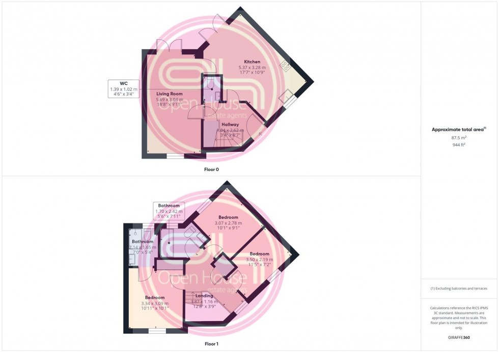 Floorplan for Bexley Drive, Church Gresley