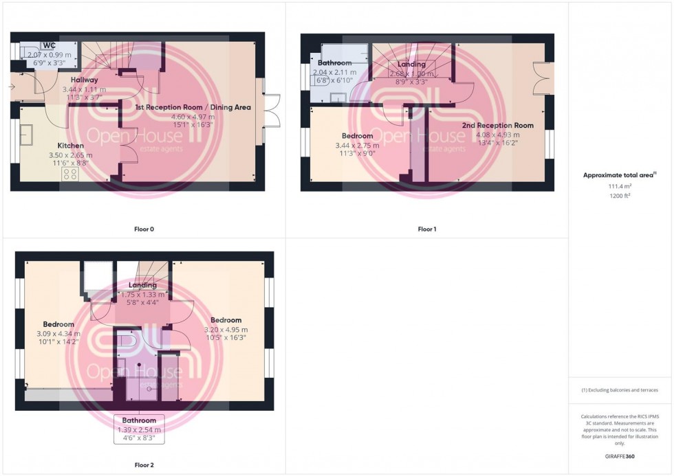 Floorplan for Salford Way, Church Gresley