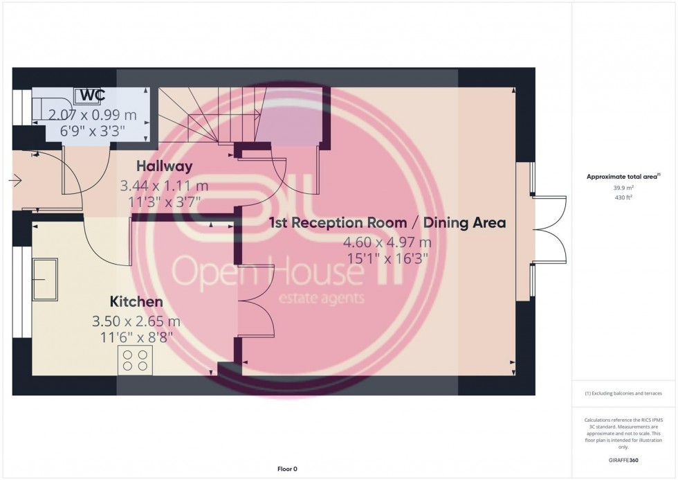 Floorplan for Salford Way, Church Gresley