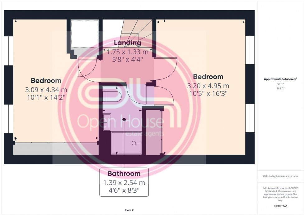 Floorplan for Salford Way, Church Gresley