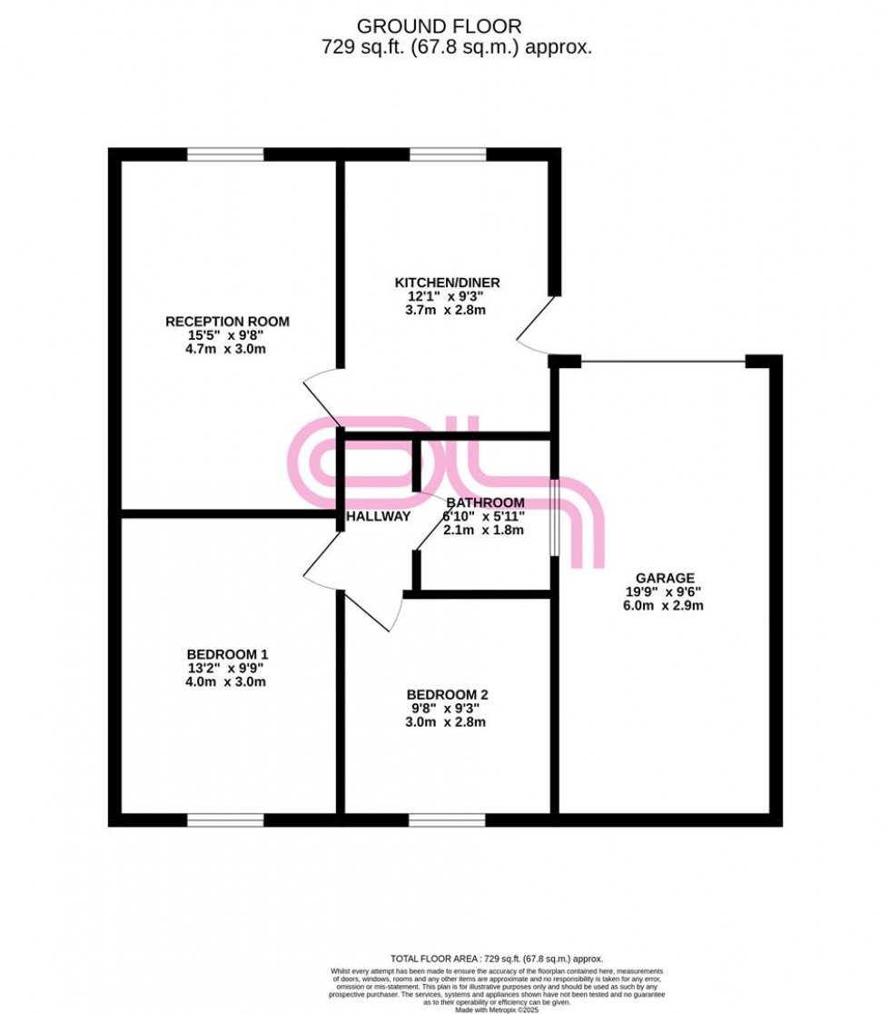 Floorplan for Back Cromer Grove, Keighley