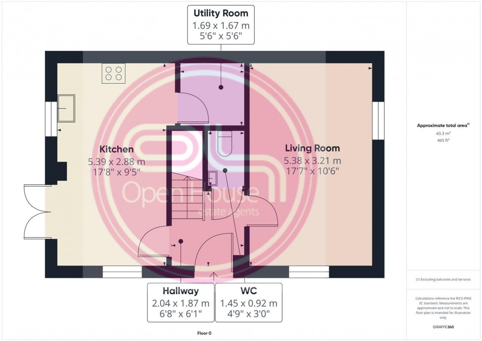 Floorplan for Aberdeen Close, Church Gresley, Swadlincote