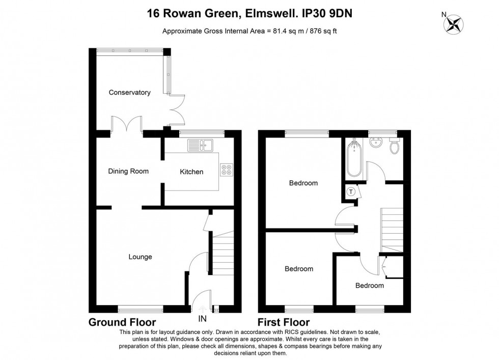 Floorplan for Rowan Green, Elmswell, Bury St Edmunds, IP30