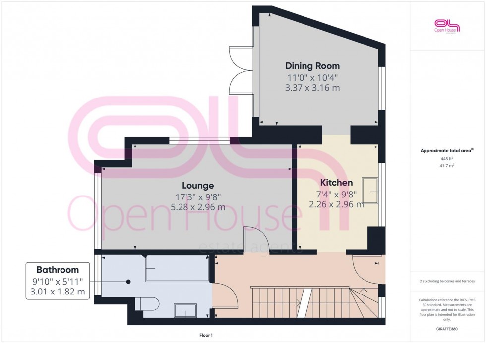 Floorplan for Courtlands Mews, Church Hill, Newhaven