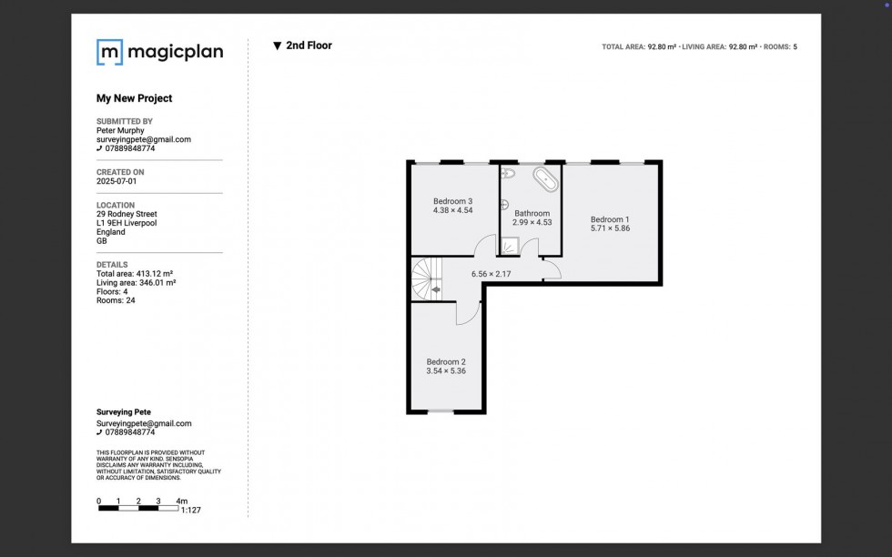 Floorplan for Rodney Street, Liverpool