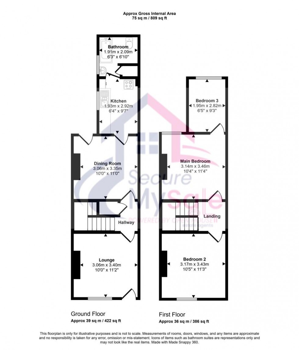 Floorplan for Pretoria Road, Gonerby Hill Foot