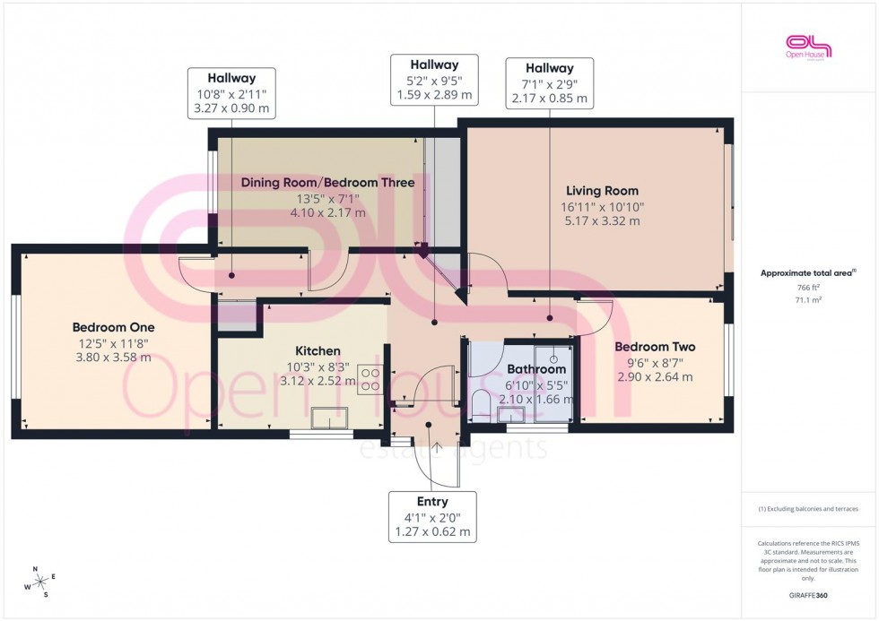 Floorplan for Malines Avenue, Peacehaven