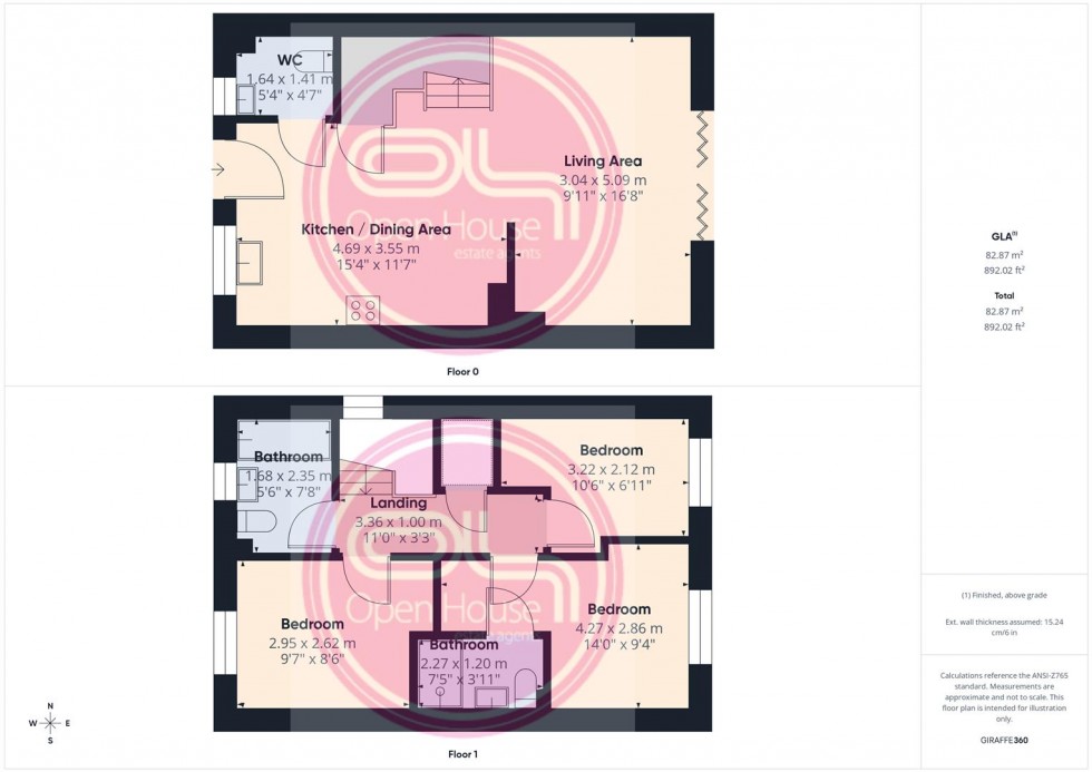 Floorplan for Marble Drive, Newhall, Swadlincote