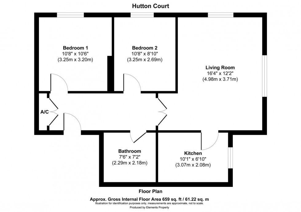 Floorplan for Rayleigh Road, Brentwood, Hutton