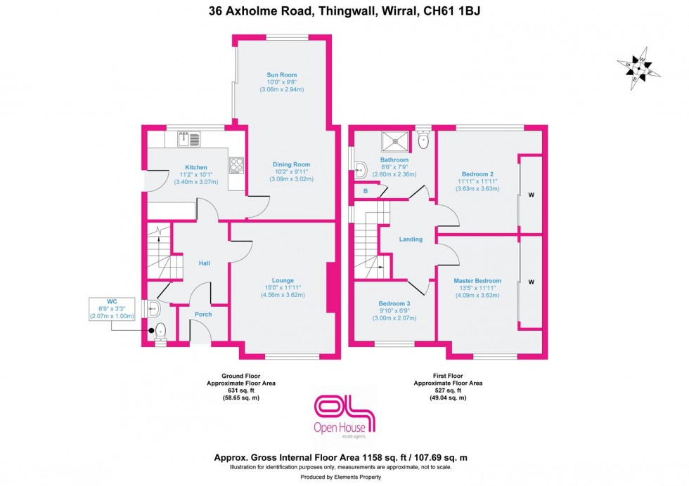 Floorplan for Axholme Road, Thingwall, Wirral