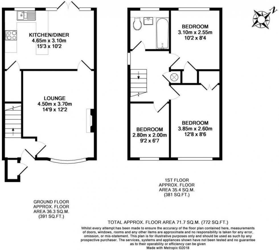 Floorplan for Berry Close, Telscombe Cliffs, Peacehaven