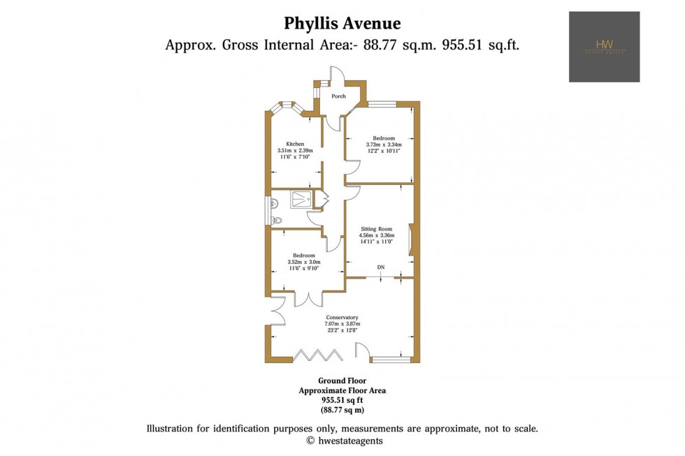 Floorplan for Phyllis Avenue, Peacehaven